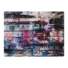 Splattered Paint On Wall Premium Plush Fleece Blanket (mini) by artworkshop