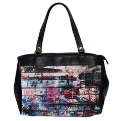 Splattered Paint On Wall Oversize Office Handbag (2 Sides) by artworkshop