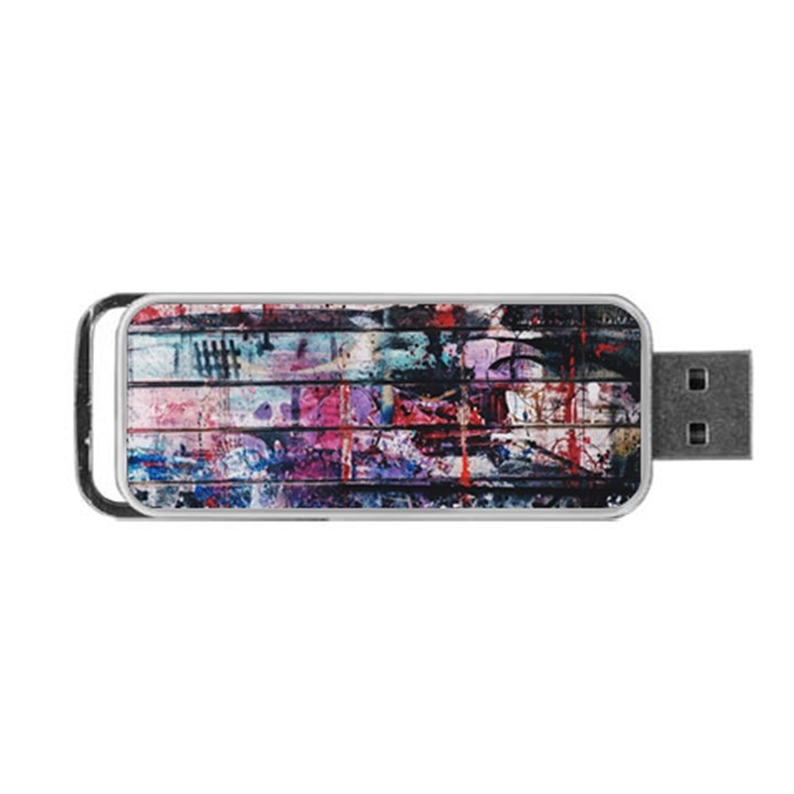 Splattered Paint On Wall Portable USB Flash (One Side)