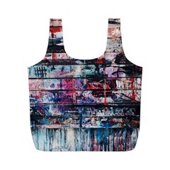 Splattered Paint On Wall Full Print Recycle Bag (m) by artworkshop