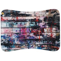 Splattered Paint On Wall Velour Seat Head Rest Cushion by artworkshop