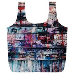 Splattered Paint On Wall Full Print Recycle Bag (xxl) by artworkshop