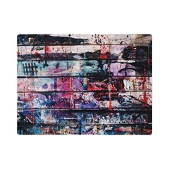 Splattered Paint On Wall One Side Premium Plush Fleece Blanket (mini) by artworkshop