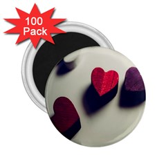 Valentine Day Heart 3d 2 25  Magnets (100 Pack) 