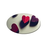 Valentine Day Heart 3d Sticker Oval (100 pack) Front