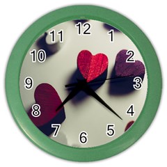 Valentine Day Heart 3d Color Wall Clock by artworkshop