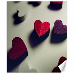 Valentine Day Heart 3d Canvas 8  X 10  by artworkshop