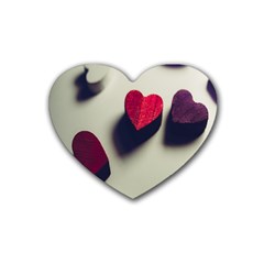 Valentine Day Heart 3d Rubber Coaster (heart) by artworkshop