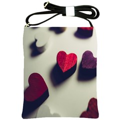 Valentine Day Heart 3d Shoulder Sling Bag by artworkshop