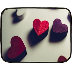 Valentine Day Heart 3d Fleece Blanket (mini) by artworkshop