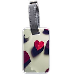 Valentine Day Heart 3d Luggage Tag (one Side) by artworkshop