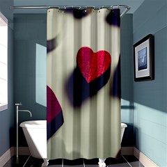 Valentine Day Heart 3d Shower Curtain 36  X 72  (stall)  by artworkshop