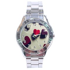 Valentine Day Heart 3d Stainless Steel Analogue Watch by artworkshop