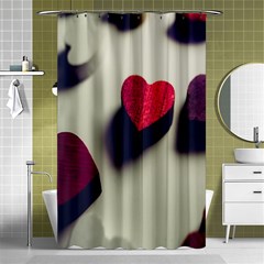 Valentine Day Heart 3d Shower Curtain 48  X 72  (small)  by artworkshop