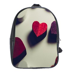 Valentine Day Heart 3d School Bag (xl) by artworkshop