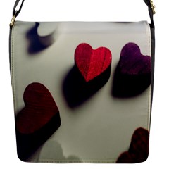 Valentine Day Heart 3d Flap Closure Messenger Bag (s) by artworkshop