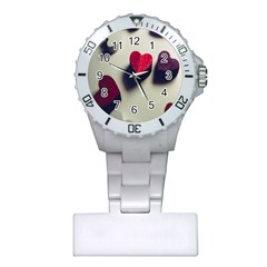 Valentine Day Heart 3d Plastic Nurses Watch by artworkshop