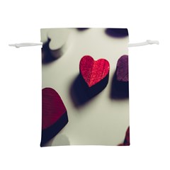 Valentine Day Heart 3d Lightweight Drawstring Pouch (s) by artworkshop