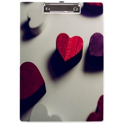 Valentine Day Heart 3d A4 Acrylic Clipboard by artworkshop