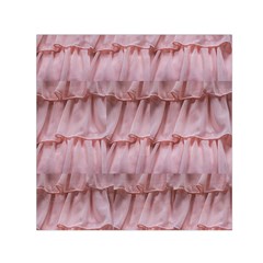 Pink Chiffon Cotton Candy Frills Square Satin Scarf (30  X 30 ) by PollyParadiseBoutique7