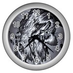 Iron Slide Wall Clock (Silver) Front