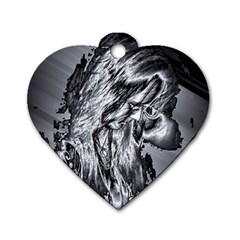 Iron Slide Dog Tag Heart (two Sides) by MRNStudios