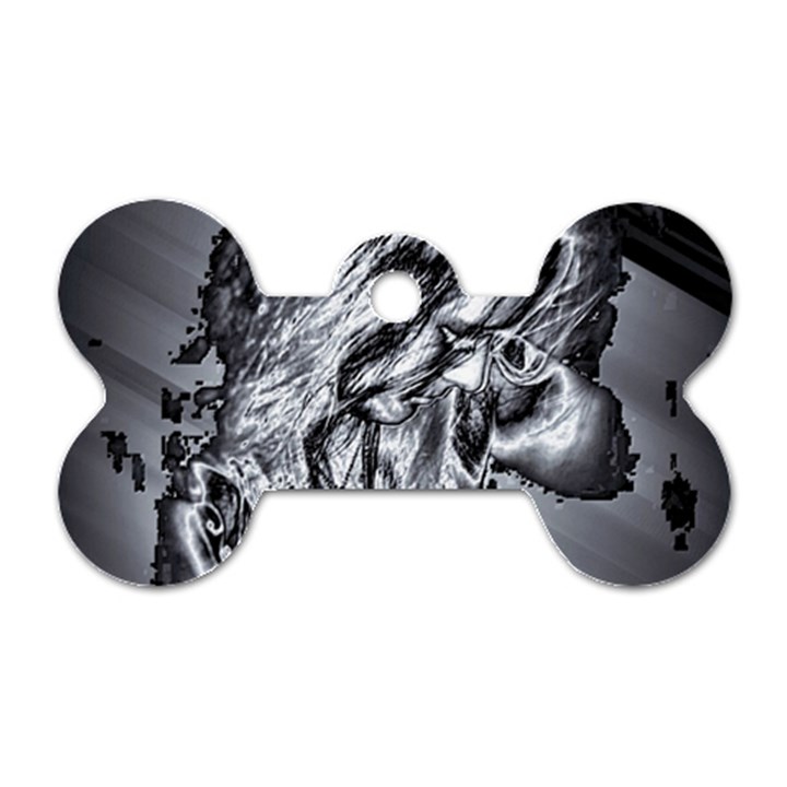 Iron Slide Dog Tag Bone (Two Sides)