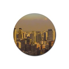 Buenos Aires City Aerial View002 Rubber Coaster (round) by dflcprintsclothing