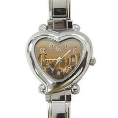 Buenos Aires City Aerial View002 Heart Italian Charm Watch by dflcprintsclothing