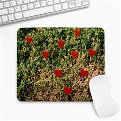 Valentine Day Heart Forest Large Mousepad by artworkshop