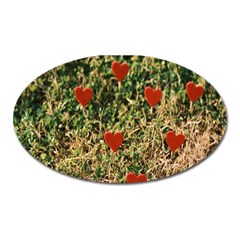 Valentine Day Heart Forest Oval Magnet by artworkshop