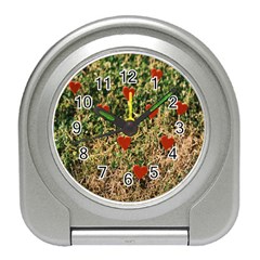 Valentine Day Heart Forest Travel Alarm Clock by artworkshop