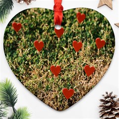 Valentine Day Heart Forest Heart Ornament (two Sides) by artworkshop