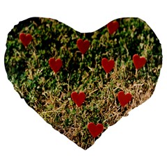 Valentine Day Heart Forest Large 19  Premium Heart Shape Cushions by artworkshop