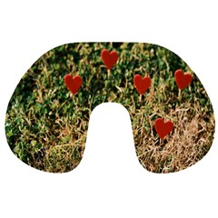 Valentine Day Heart Forest Travel Neck Pillow by artworkshop