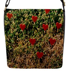 Valentine Day Heart Forest Flap Closure Messenger Bag (s) by artworkshop