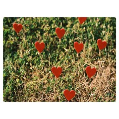 Valentine Day Heart Forest One Side Premium Plush Fleece Blanket (extra Small) by artworkshop