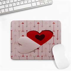 Valentine Day Heart Love Logo Small Mousepad by artworkshop