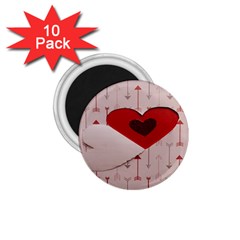 Valentine Day Heart Love Logo 1 75  Magnets (10 Pack)  by artworkshop