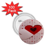 Valentine Day Heart Love Logo 1 75  Buttons (100 Pack)  by artworkshop