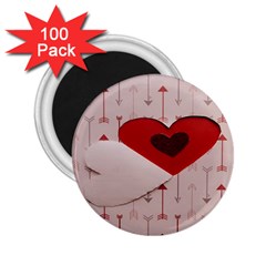 Valentine Day Heart Love Logo 2 25  Magnets (100 Pack)  by artworkshop