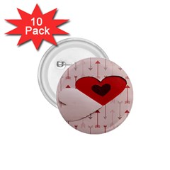 Valentine Day Heart Love Logo 1 75  Buttons (10 Pack) by artworkshop