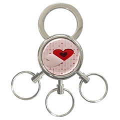 Valentine Day Heart Love Logo 3-ring Key Chain by artworkshop