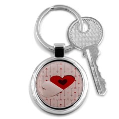 Valentine Day Heart Love Logo Key Chain (round) by artworkshop