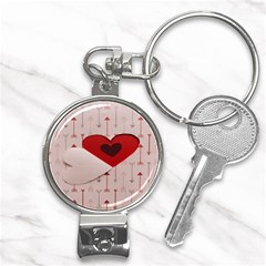 Valentine Day Heart Love Logo Nail Clippers Key Chain by artworkshop