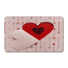 Valentine Day Heart Love Logo Magnet (rectangular) by artworkshop