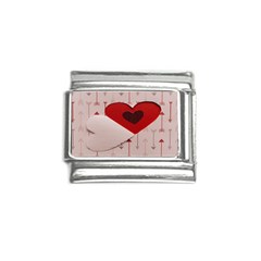 Valentine Day Heart Love Logo Italian Charm (9mm) by artworkshop