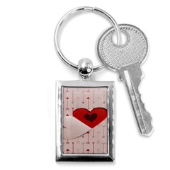 Valentine Day Heart Love Logo Key Chain (rectangle) by artworkshop