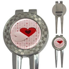 Valentine Day Heart Love Logo 3-in-1 Golf Divots by artworkshop