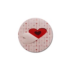 Valentine Day Heart Love Logo Golf Ball Marker (4 Pack) by artworkshop